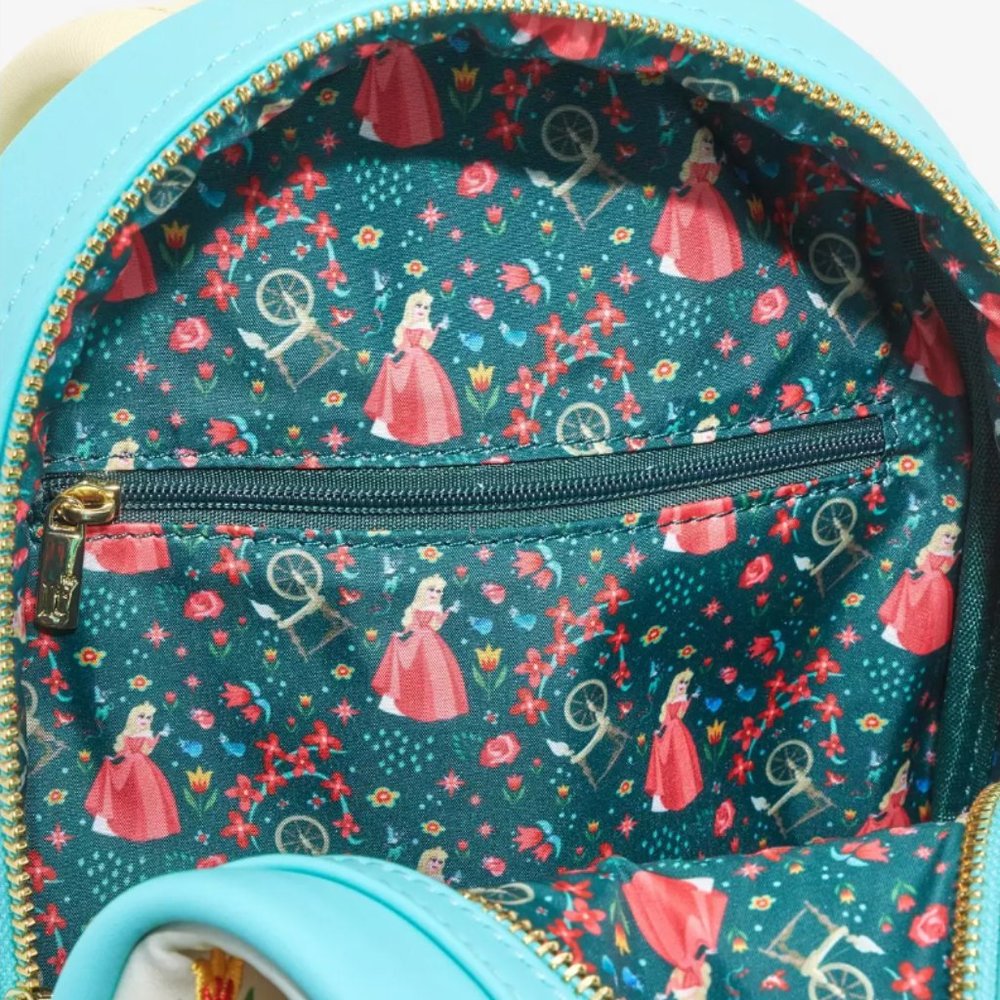 Loungefly Disney Sleeping Beauty Floral Aurora Mini Backpack - Picture 4 of 4